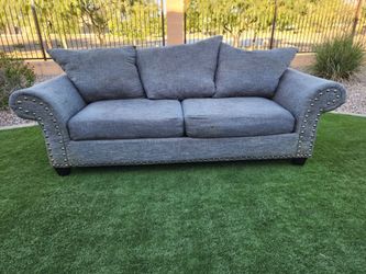 Gray Nailhead Living Room Couch  Sofa Set