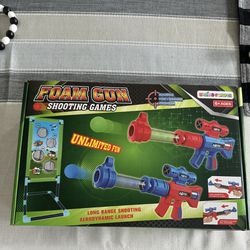 Foam Gun Shooting Games w/ Shooting Target 