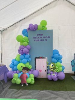 Monsters inc balloon decor