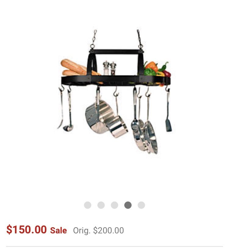 Black pot rack holder