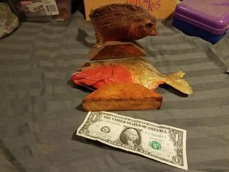 Vintage Taxidermy 2 Piranha Mounts