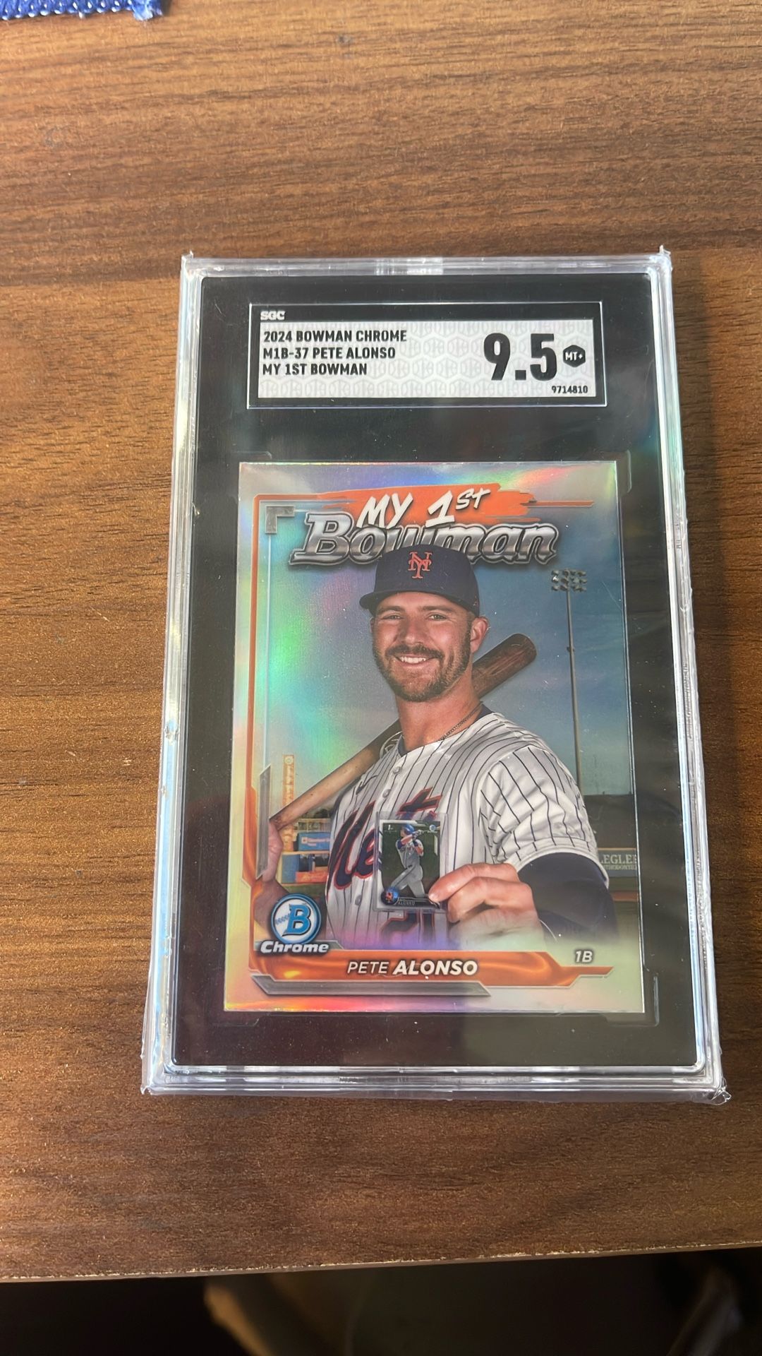 PETE ALONSO 2024 BOWMAN CHROME MY 1ST REFRACTOR NEW YORK METS #M1B-37 SGC 9.5