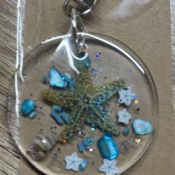 Starfish Resin Keychain 