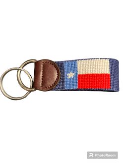 Needlepoint Key Fob - State Of Texas