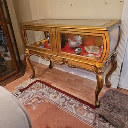 Antique Display Curio Console
