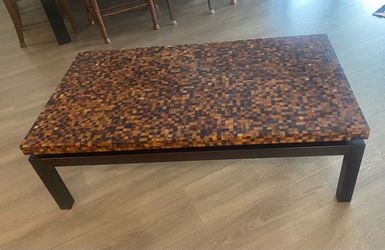 Mosaic Wood Rectangular Coffee Table