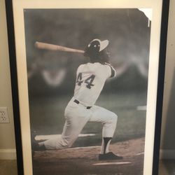 Gallery Framed VINTAGE Hank Aaron Poster