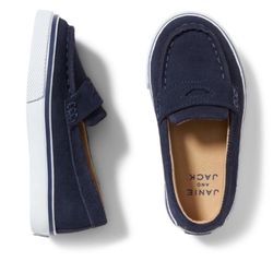 Janie & Jack Navy Blue penny Loafer Suede Leather Sneaker  Size 4