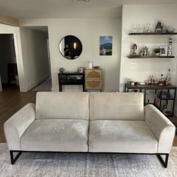 Cream Color Velour Couch