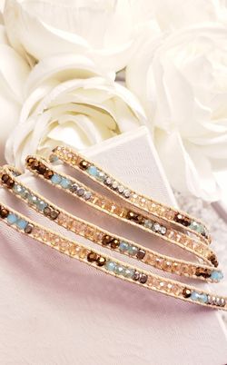 Beautiful Nakamol Crystal Wrap Bracelet