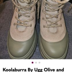 Koolaburra Olive And Tan Koolaburra Boots