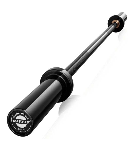 RITFIT Olympic Barbell - 2 Inch Weight Bar for Strength Training, Weightlifting, Squat, Deadlift, Bench Press, Curl, Overhead Press