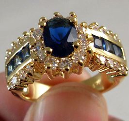 *New Arrival* Blue Sapphire Ring Jewelry Szs 6 / 7 / 8 and 10 *See My Other 600 Items*