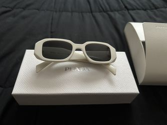 Prada White Frame Sunglasses