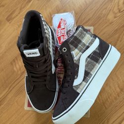 New Womens Vans Sz 6.5 Shoes Brown 