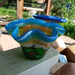 Beautiful Hand Blown Glass Bowl