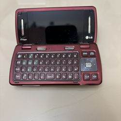 Vintage LG enV3 LG-VX9200M Verizon Wireless QWERTY Flip Cell Phone Maroon