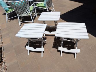 Adams Mfg Plastic Quick Fold side Tables   "Great for Outdoor use" Xlnt"