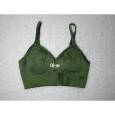 Civil regime women’s green padded sports bra