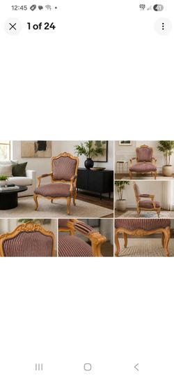 French Louis XV Style Carved Armchair Accent Lounge Chair Vintage Local Pick up