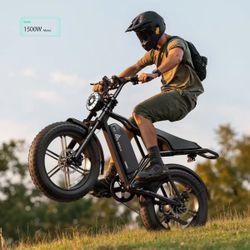 TST Electric Bike for Adults, 1500W Peak Motor 60 Miles Fat Tire Ebike with 48V 15Ah Removable Battery 20" Fat Tire Electric Bike, Full Suspension and