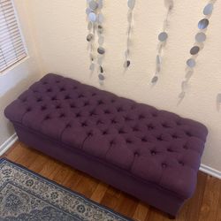 Storage Ottoman (purple fabric)