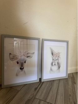 Bunny and Deer Framed Photos