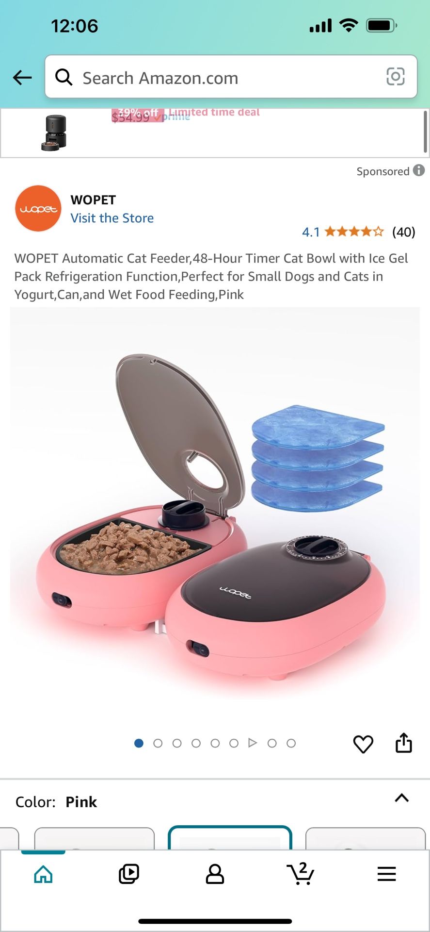 New In Box, Pet Feeder, Set Of 2