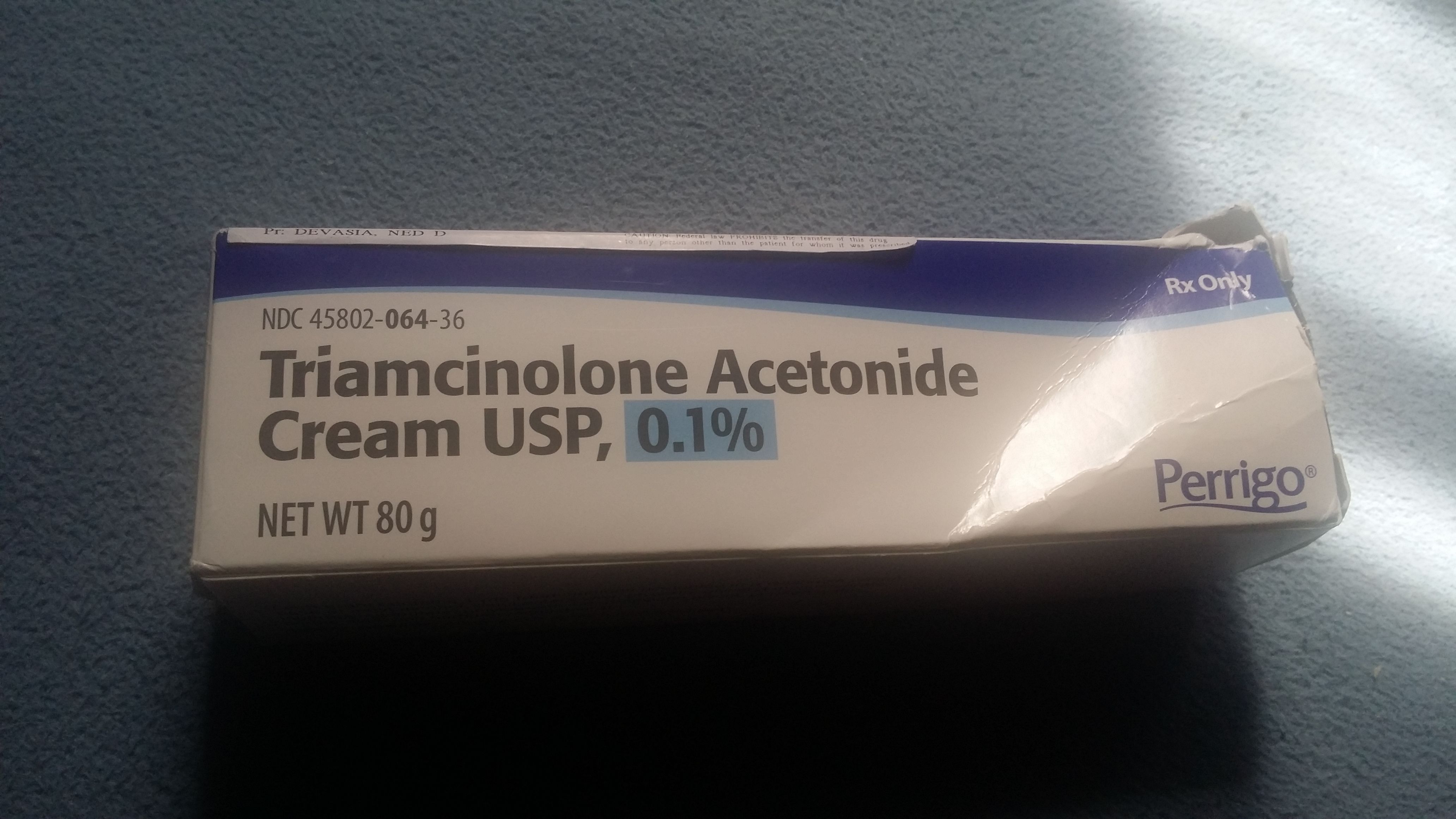 Triamcinolone Acetone Cream USP,0.1% Net Wt 80g