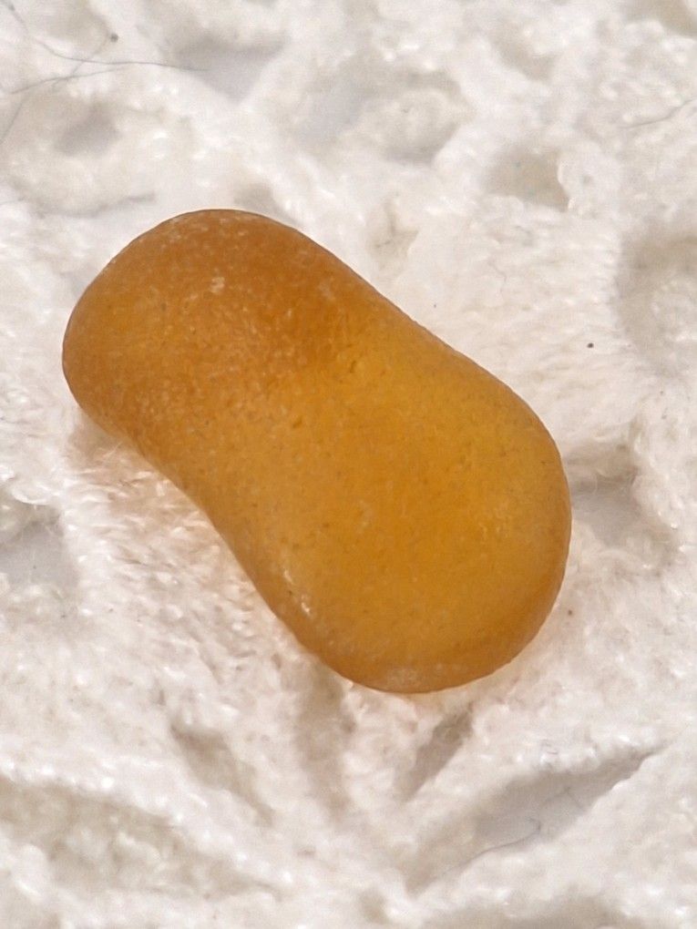 Vert Rare Piece Of Yellow Sea Glass Monterey Bay