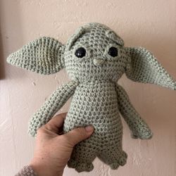 crochet yoda plush handmade
