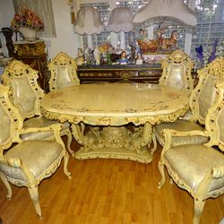 Available 7 pc Italian carved kitchen set