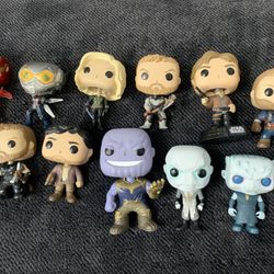 11 Funko Pops Marvel , Star Wars , Game Of Thrones