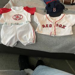 Build a bear Red Sox outfit with hat