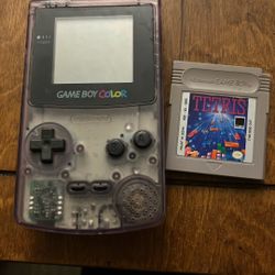 game boy color with tetris
