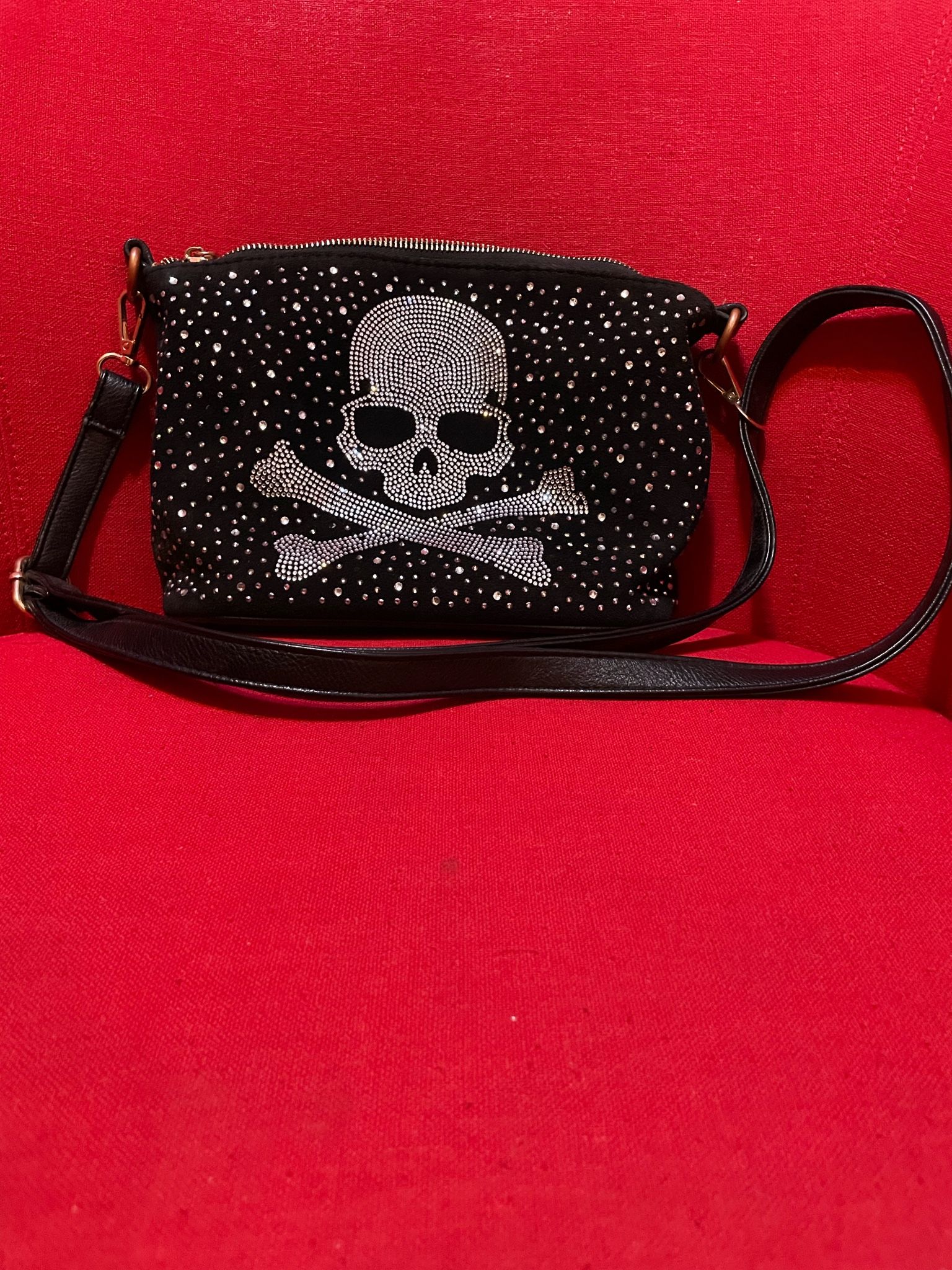 Black Skull Crossbody Bag