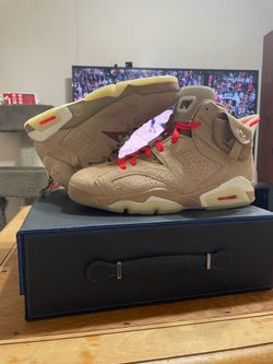 Travis Scott X Air Jordan 6 Retro ‘British Khaki’ Men’s Size 10 New ( Only Tried On )