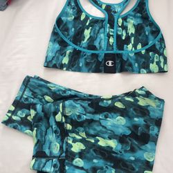 Champion Sports Bra Green And Black Camo