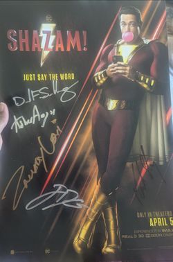 Signed Shazam Poster