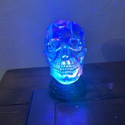 Halloween Crystal Skull LED Glitter Snow Globe W/Automatic Glitter Shaking