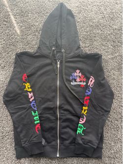 Chrome hearts black zip up hoodie