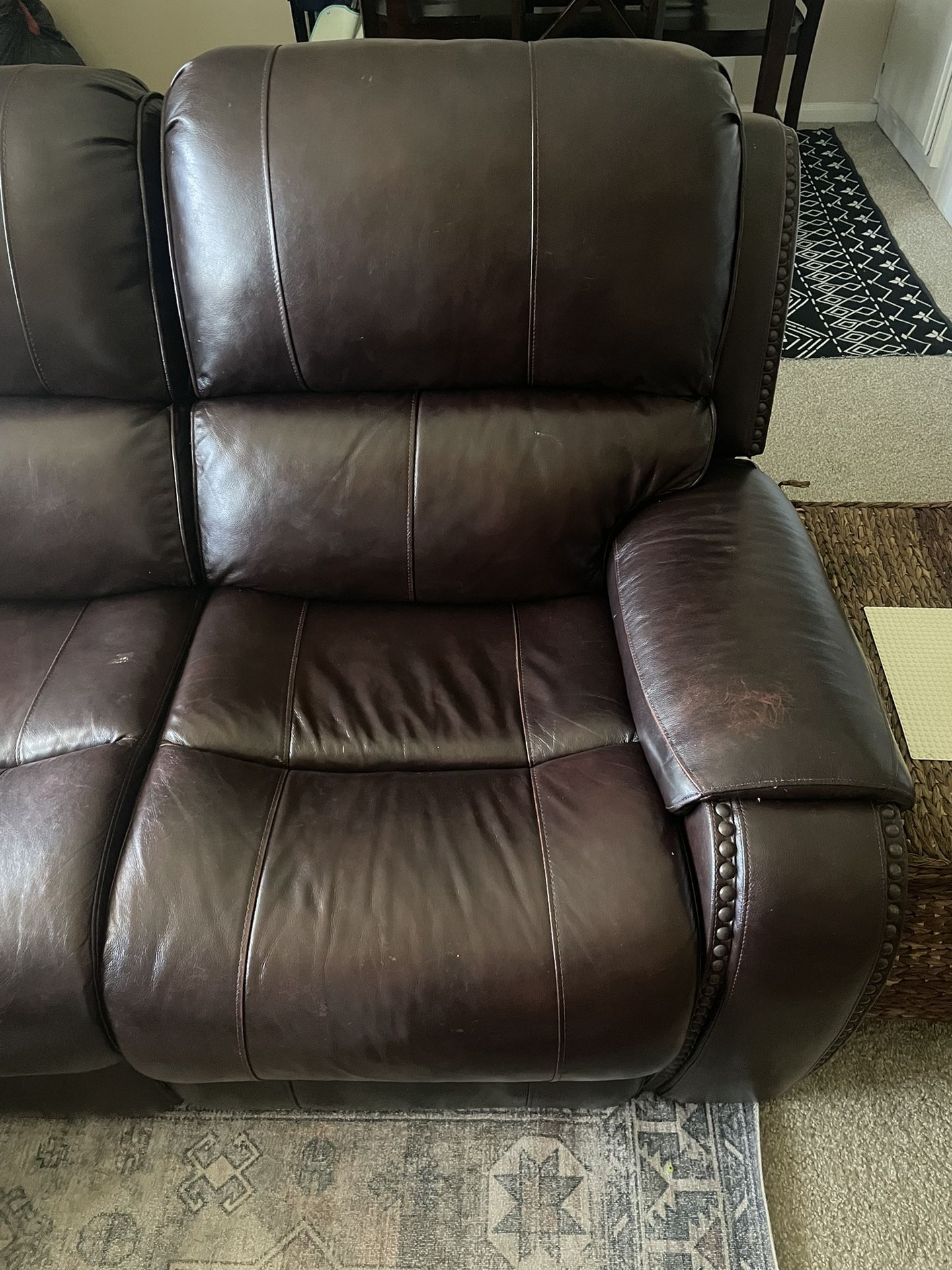 Brown Leather Couch