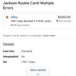 Bo Jackson Rookie Card