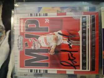 Patrick Mahomes in person 100% authentic autograph card