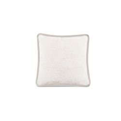 Carr Cream Faux Fur 20-in Cushion