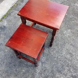 Vintage Wooden Table Set