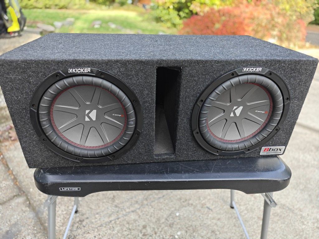 Kicker Comp R 10" Subwoofer In A Ported Box