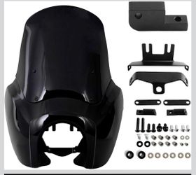 Harley Davidson Headlight Fairing with 15'' Blackout Windshield T-Sport FXDXT FXD FXDC FXDB FXDL FXDLS