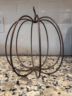 Metal Brown Pumpkin