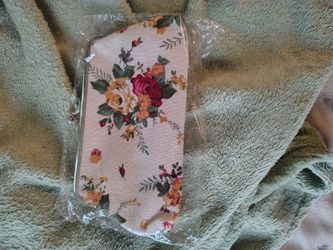 Floral Fabric Clutch Wallet